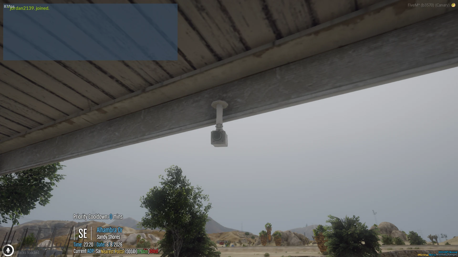 A physical CCTV camera placed in the game world