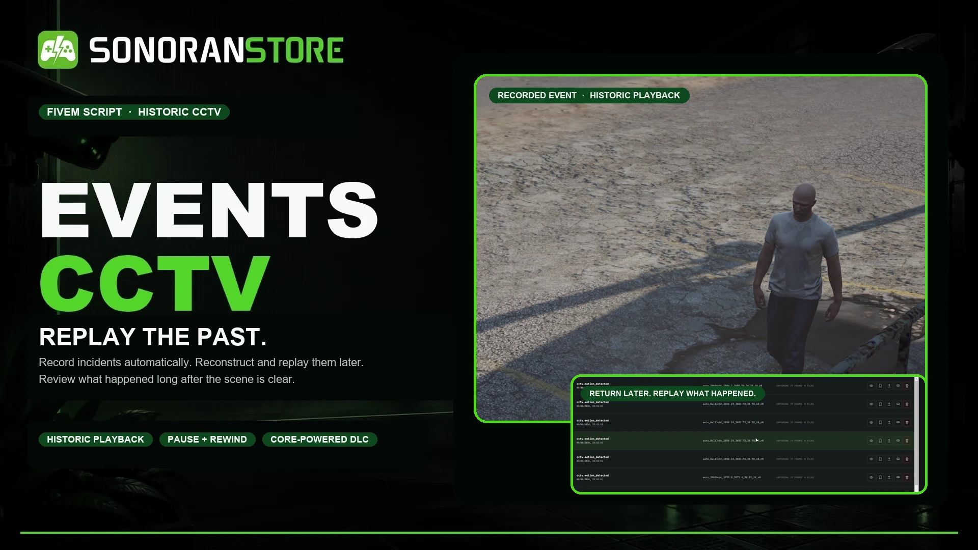 Sonoran CCTV historic playback product overview